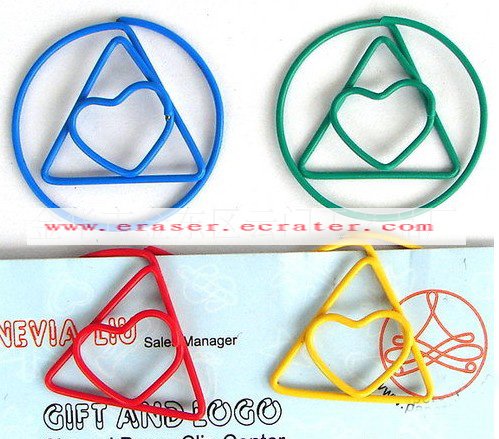 Lot of 200pcs Paper Clip Triangle Heart Shaped / Bookmark office B2