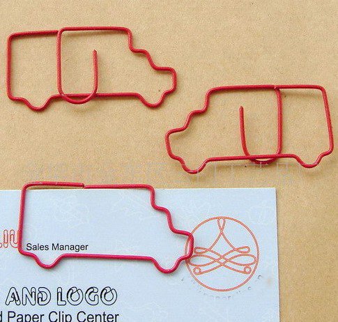 Lot of 200pcs Paper Clip Truck Shaped / Bookmark office B2