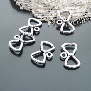 Lot of 500pcs mini 19 x 12mm Bow toy/jewelry bracelet alloy Charm