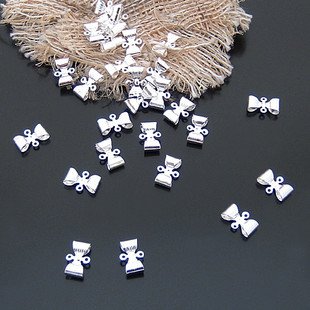 Lot of 500pcs Bow 12 x 8mm toy/jewelry bracelet metal alloy Charm