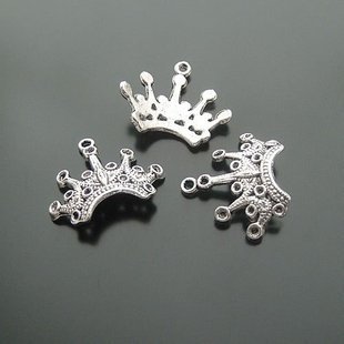 Lot of 400pcs Crown 24 x 14mm toy/jewelry bracelet metal alloy Charm