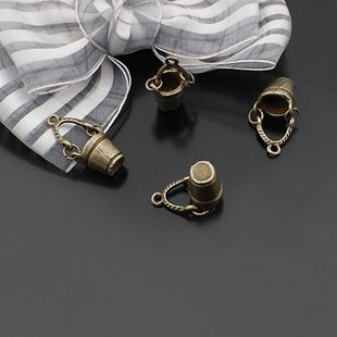 Lot of 200pcs 3D mini Bucket 22 x 11mm toy/jewelry bracelet metal alloy Charm B2