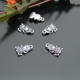 300pcs Frog Toad jewelry bracelet metal Charm Bead 11 X 17mm