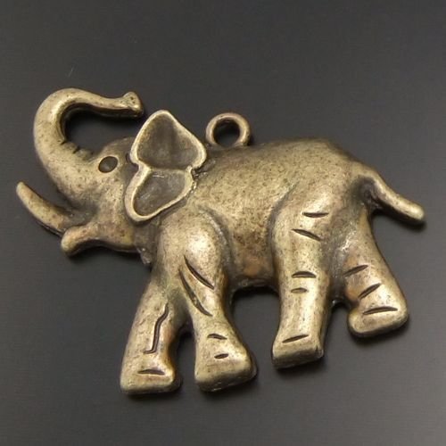100pcs Elephant jewelry bracelet metal Charm Bead 37 X 26mm