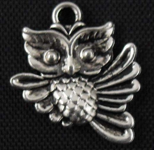 300pcs Owl jewelry bracelet metal Charm Bead 20 X 17mm