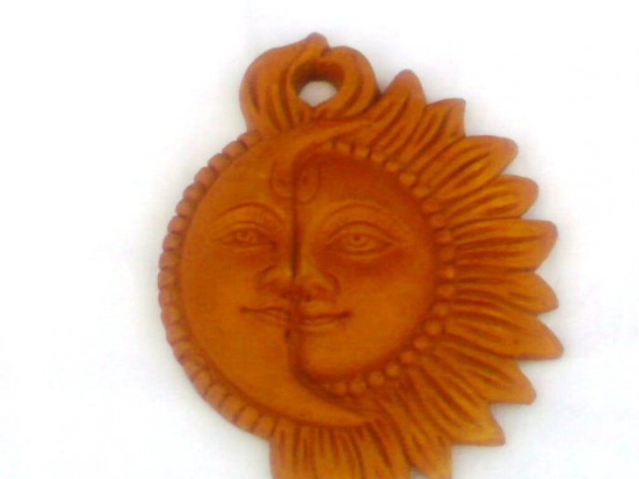Handcrafted Wall Hanging Of Sun and Moon