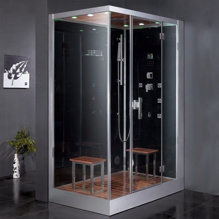 59" EAGO Platinum DZ961F8 Steam Shower Enclosure Unit (Right Side)
