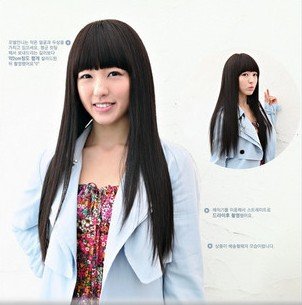 Long Straight Cosplay Everyday Full Wigs With One Cap WL01