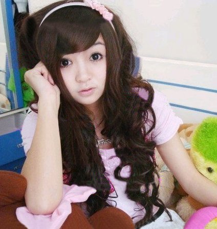 Long Curly Cosplay Everyday Full Wigs With 1Cap WL23