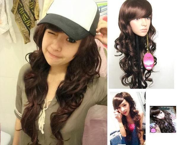 Long WAVE Cosplay Everyday Full Wigs With 1Cap WL31