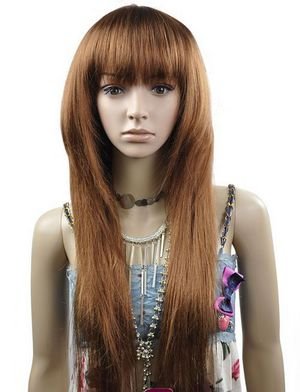 Long Straight Cosplay Everyday Full Wigs With One Cap WL47