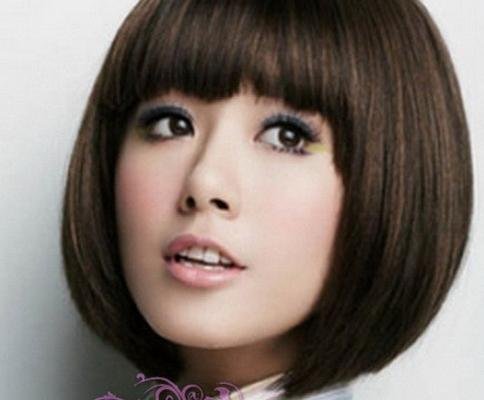 Woman Short Straight Light Brown Fashion Wigs With Wig Cap WD10