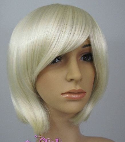 NEW WOMEN SHORT WHITE Cosplay Hair Wigs WD23