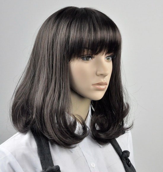 Â Medium Straight Cosplay Everyday Full Wigs With One Cap WD29