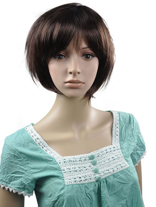 Short Straight Cosplay Everyday Full Wigs With One Cap WD38