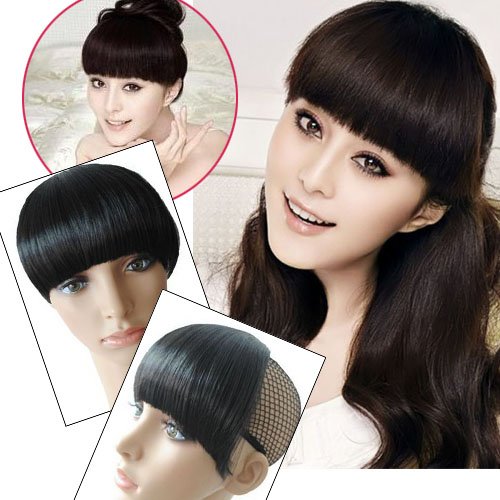 Girl's Hairpiece Clip-on Neat Bang Fringe Wigs Extensions PP02