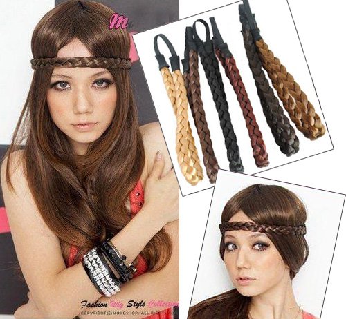 Girl's Hairpiece Headband Hair Belt Plait Wig Extensions PP08