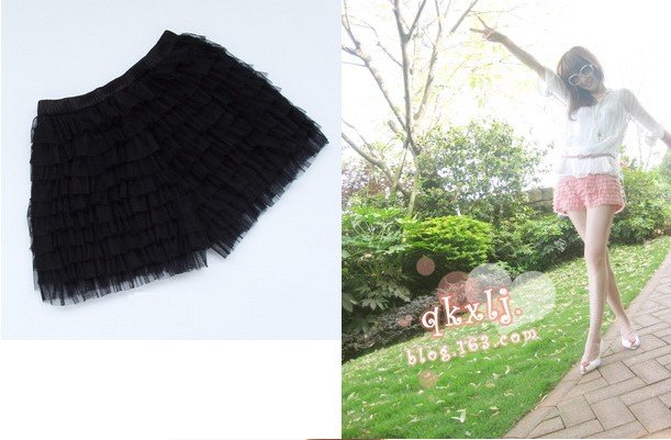 Render Chiffon Skirts Cake Skirt Pants Lace Trousers Leggings T22