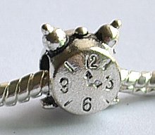 5pcs Clock Spacer Charm Beads Fits Bracelet Chain P164