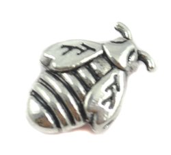 20pcs Silver Alloy Honeybee Beads Charm Fits Bracelet P178