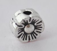 100pcs Silver Alloy Flower Beads Charm Fits Bracelet P181