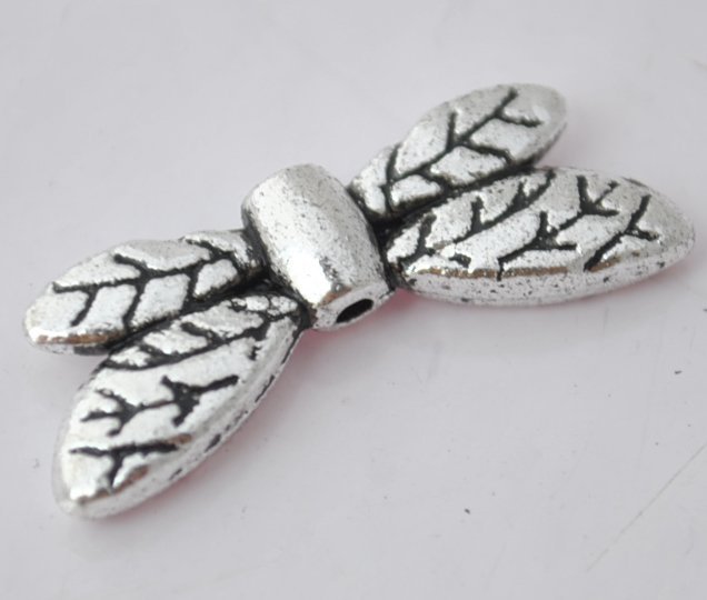 20Pcs Silver Alloy Dragonfly Beads Charm Fits Bracelet P189