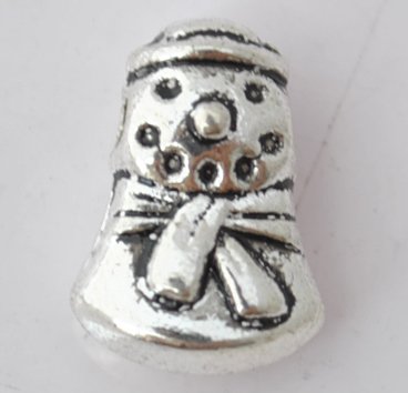 20Pcs Silver Alloy Snowman Beads Charm Fits Bracelet P196
