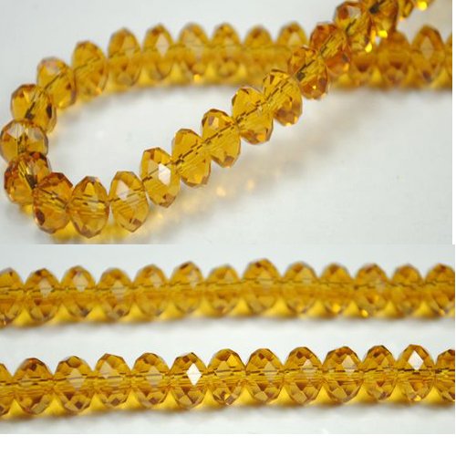 100pcs Faceted Glass Crystal Jonquil Beads 6mm Fits Bracelet C01