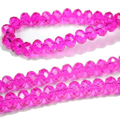 72pcs Faceted Glass Crystal Pink Rose Beads 8mm Fits Bracelet C13