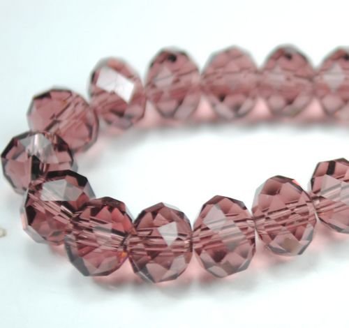 72pcs Faceted Glass Crystal Violet Beads 8mm Fits Bracelet C18