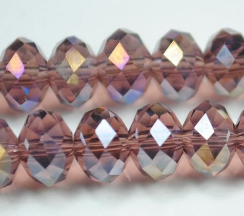 72pcs Faceted Glass Crystal Sienna AB Beads 8mm Fits Bracelet C29