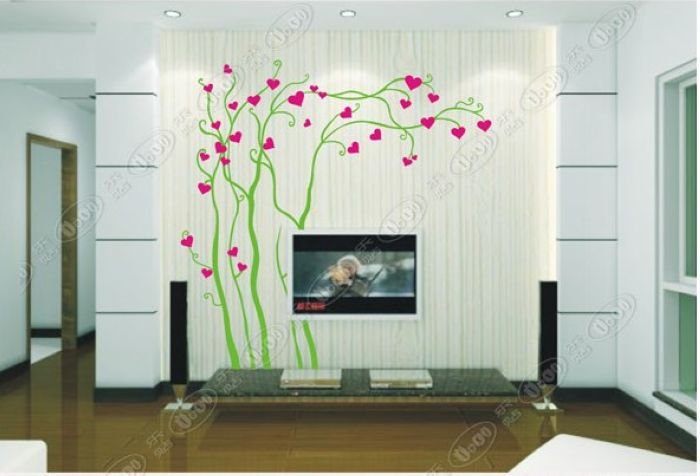 DIY Wall Art Deco Vinyl Decal Sticker Heart leave Trees WB20