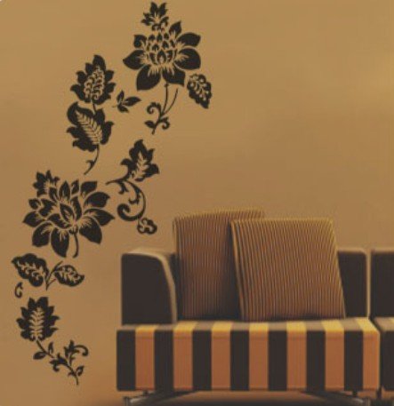 Removable Wall Stickers Art Deco Decal Sticker Flower WB27