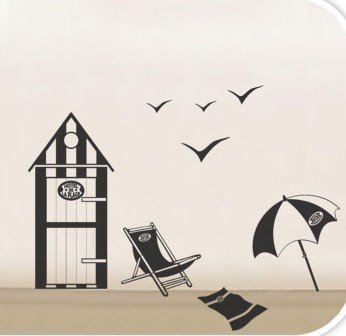 DIY Removable Wall Art Deco Decal Stickers Beach Sign WB46