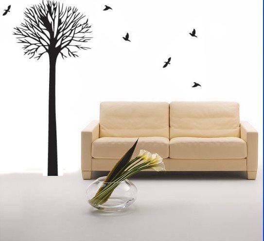 DIY Removable Art Deco Decal Wall Stickers Tree&Birds WB52Â