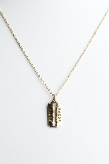 Ofina Sterlingplated Razorblace Necklace