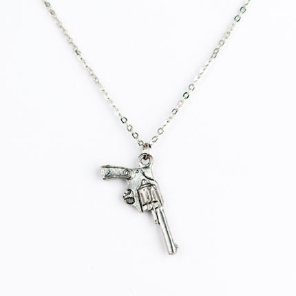 Ofina Sterlingplated Gun Necklace