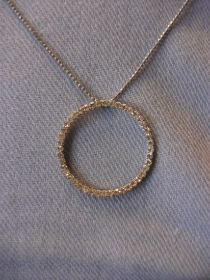 Circle Rhinestone Necklace