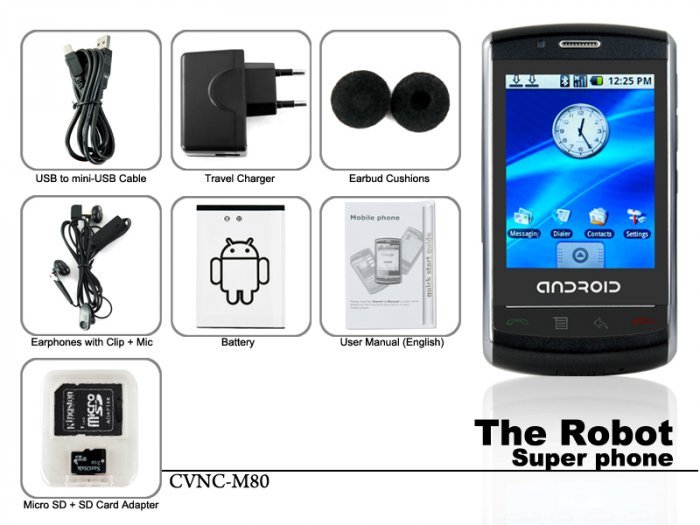 The Robot - 2.8 Inch Touchscreen Cellphone with Android OS New