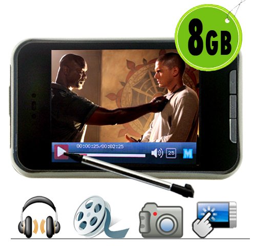 Touchscreen MP4 Player + Video Camera 8GB New