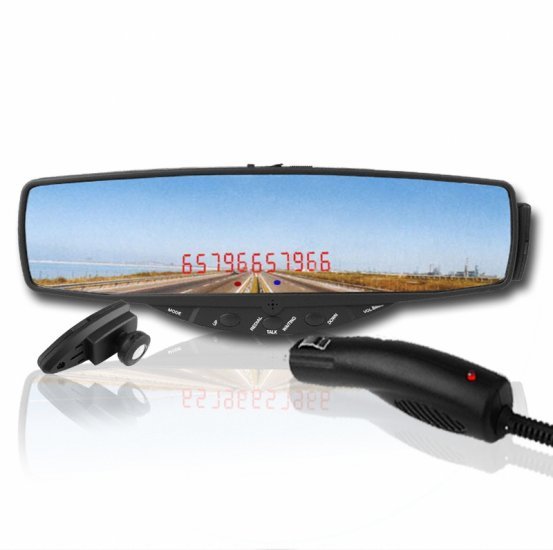 Car Bluetooth Rearview Mirror - Car Handsfree Device New