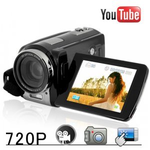 Youtube Direct 720P Touchscreen HD Camcorder (20x Zoom) New