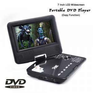 7 Inch LCD Widescreen Portable DVD Player with Copy Function New