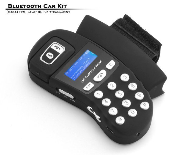 Bluetooth Car Kit (Hands Free, Caller ID, FM Transmitter) New