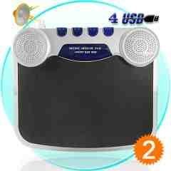 USB Hub Mouse Mat with Speakers + Microphone New