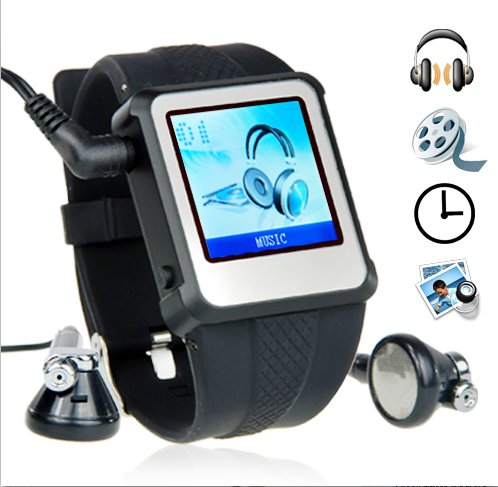 Original Watch MP4 Player 2GB Black - 1.5-inch Screen New