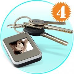 1.5 Inch Keychain Digital Photo Frame (Silver) (Q:x4) New