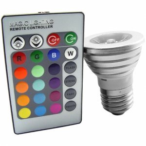 LED Color Changing Light Bulb with Wireless Remote New