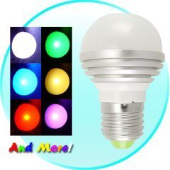 LED Color Changing Light Bulb with Remote New