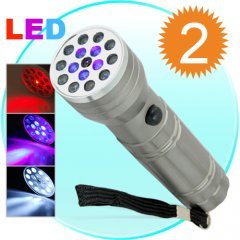 CSI 3-in-1 Super Flashlight (LED, UV, Laser) x2 New